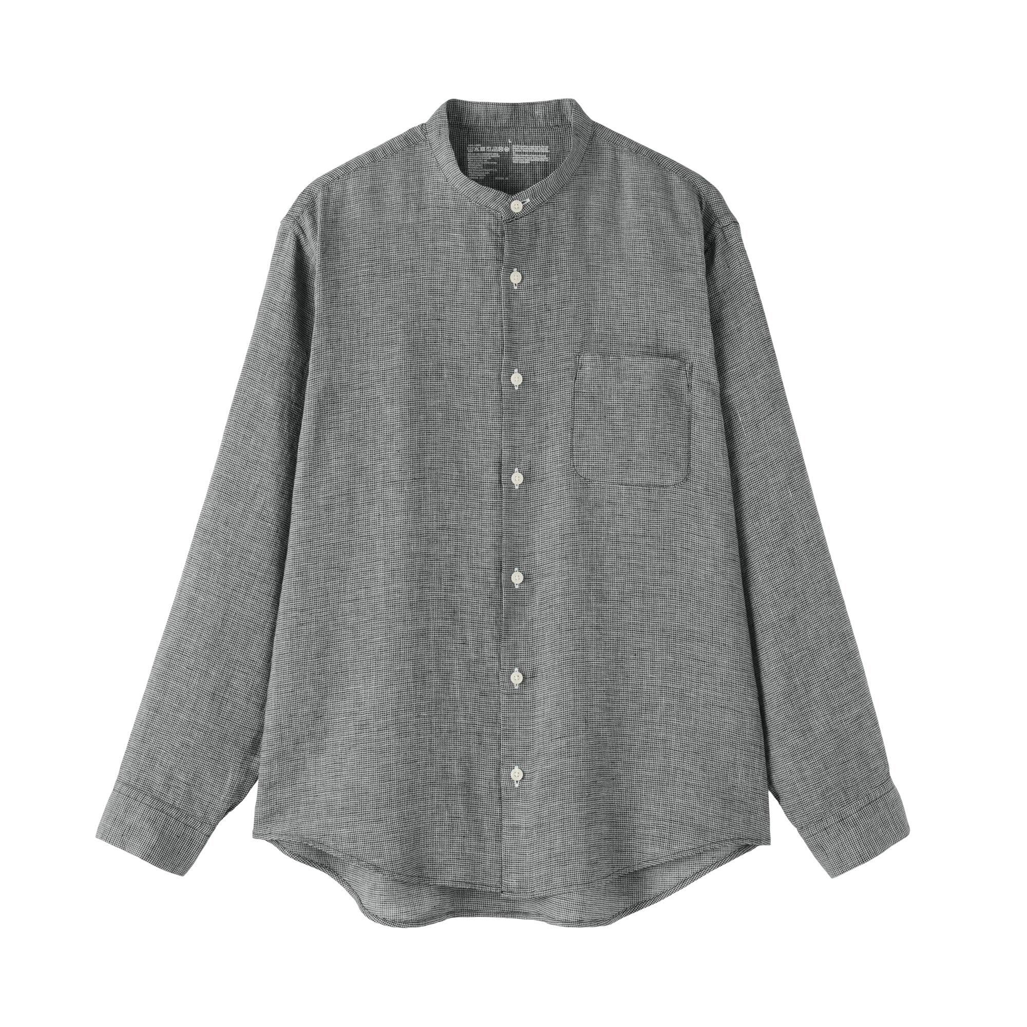 Linen Stand Collar Shirt