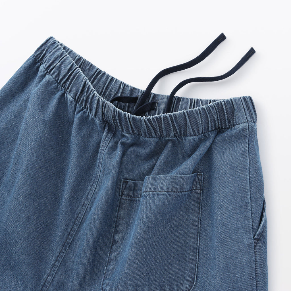 Washed Denim Easy Pants