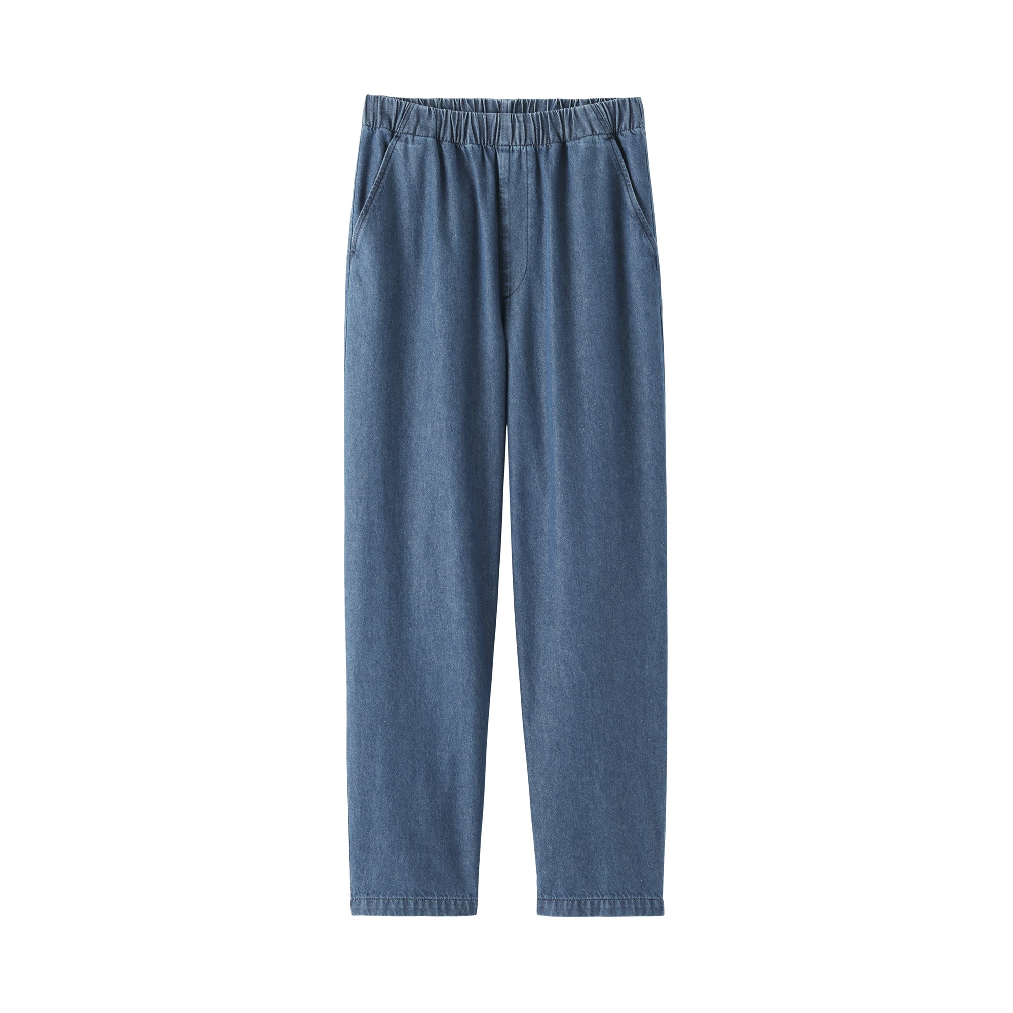 Washed Denim Easy Pants