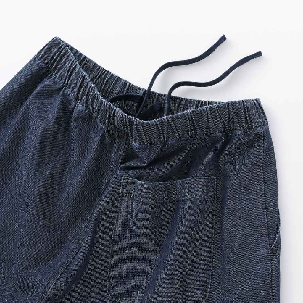 Washed Denim Easy Pants