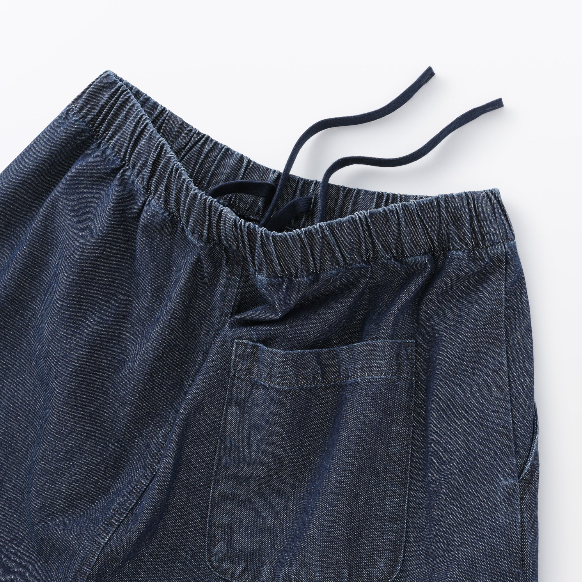 Washed Denim Easy Pants