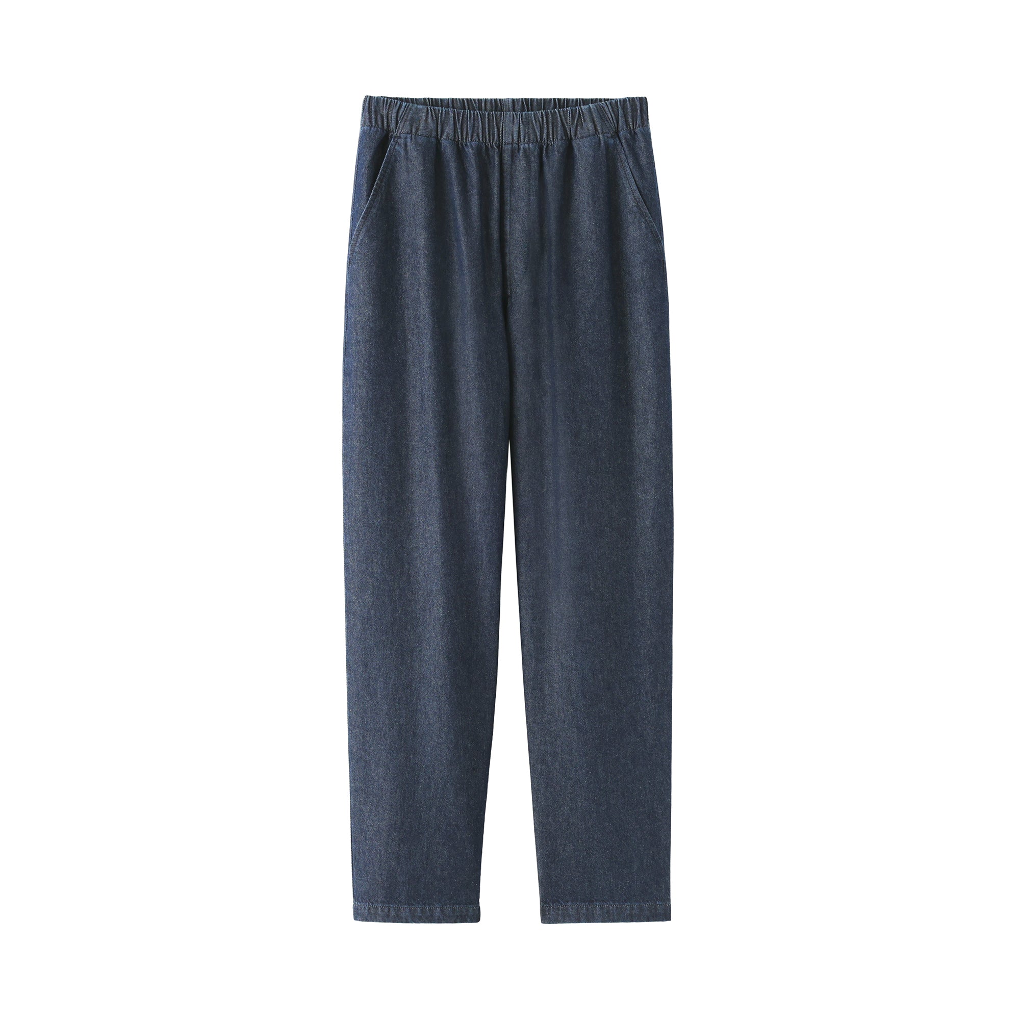 Washed Denim Easy Pants