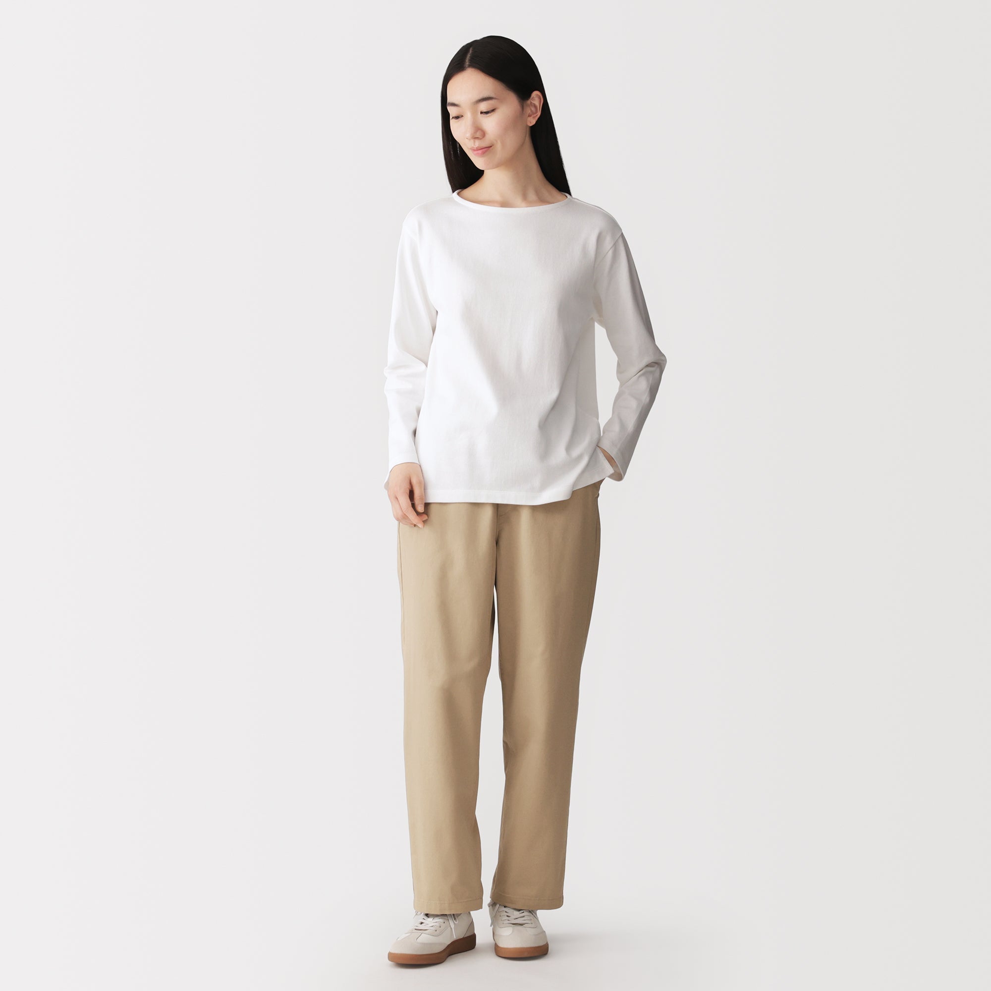 Washed Cotton Easy Pants