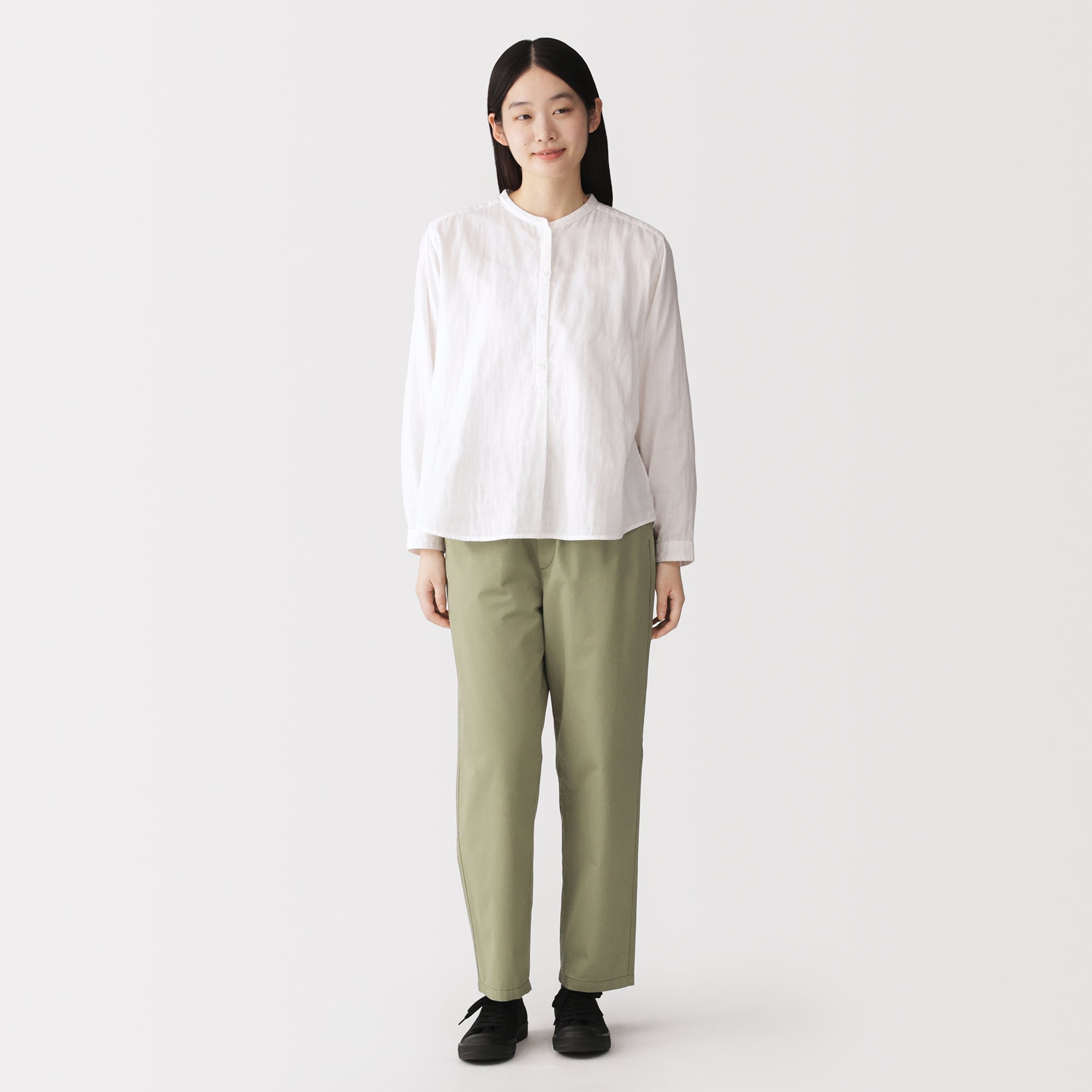 Washed Cotton Easy Pants