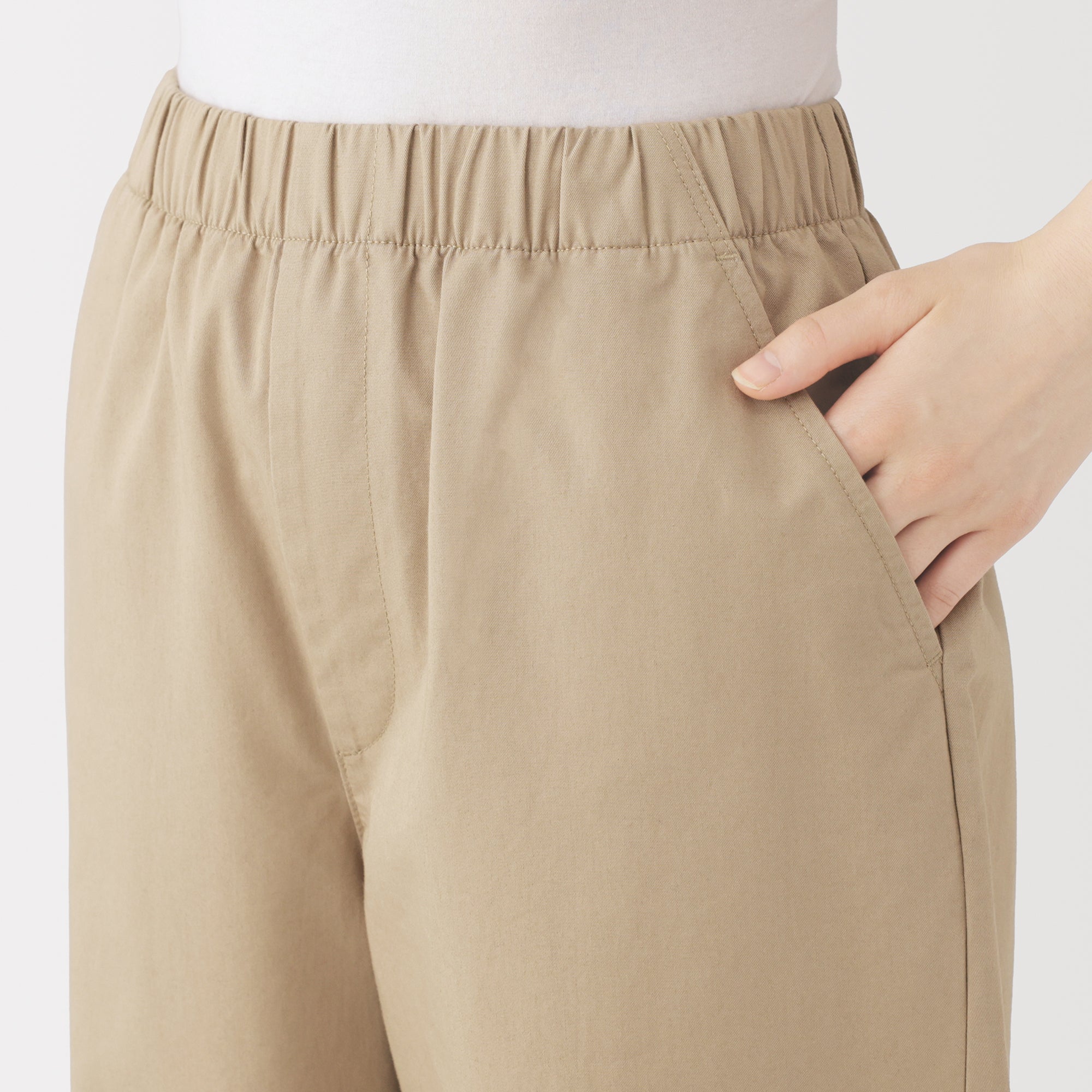 Washed Cotton Easy Pants