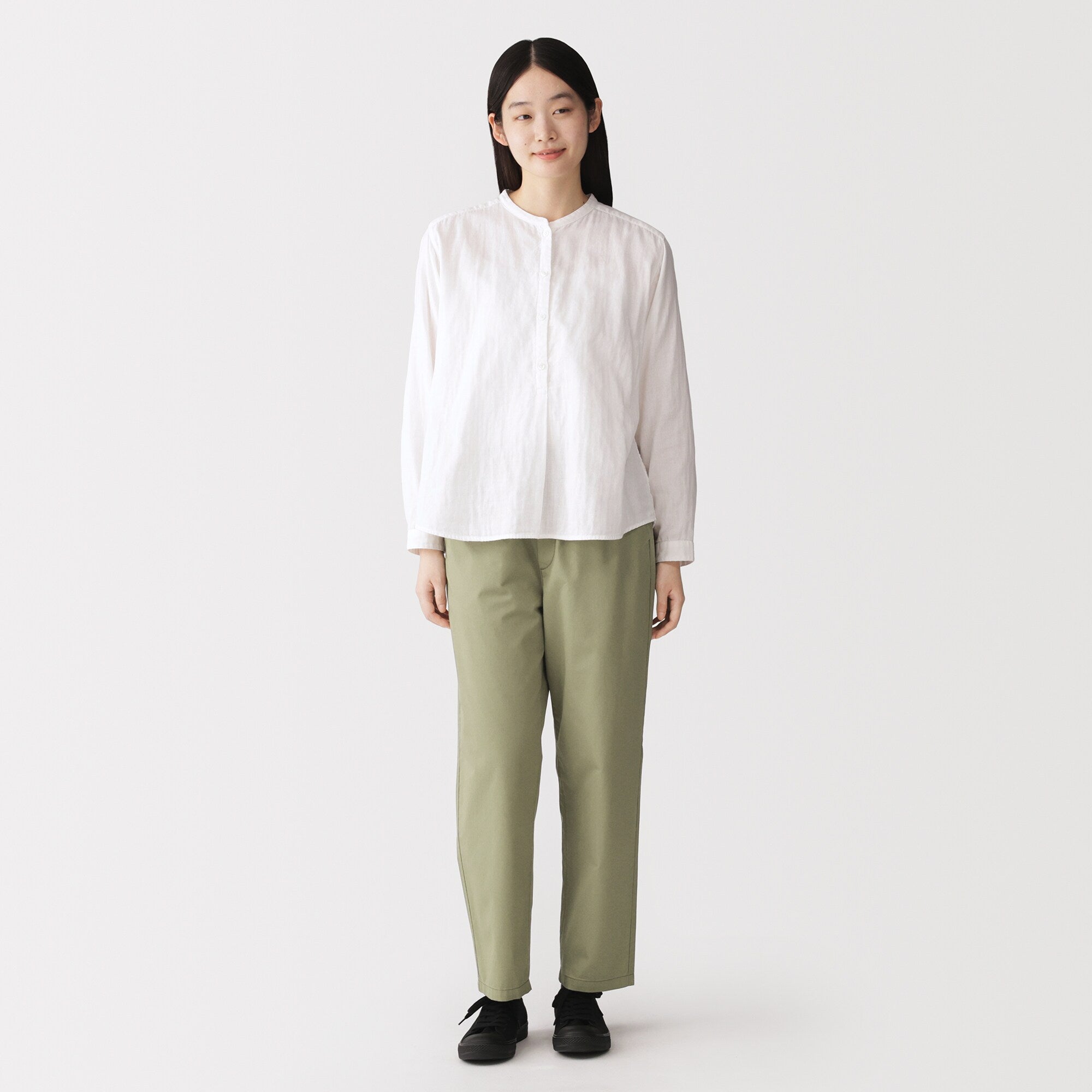 Washed Cotton Easy Pants