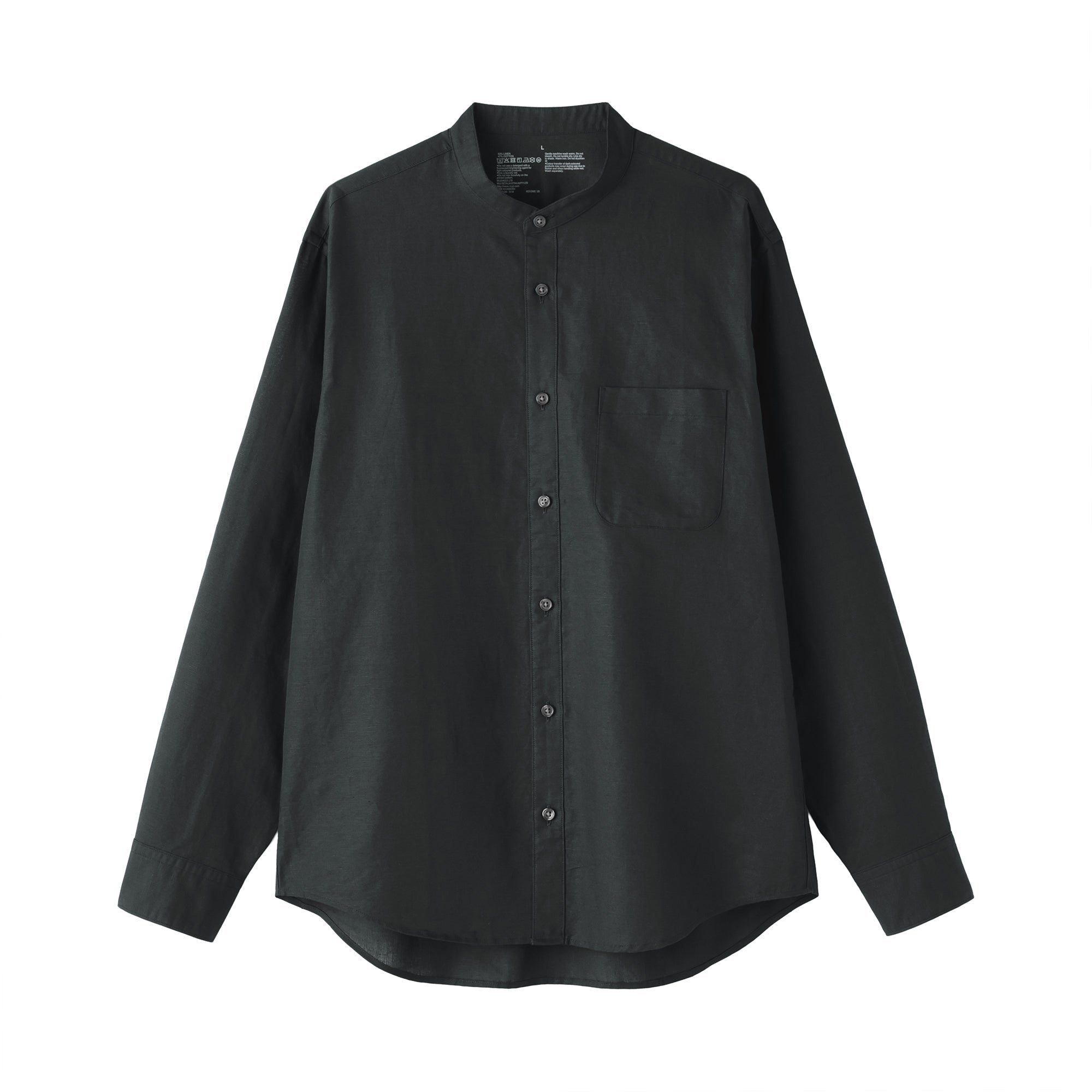 Hemp Cotton Stand Collar Shirt