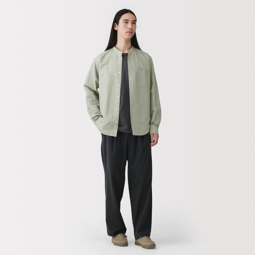 Hemp Cotton Stand Collar Shirt