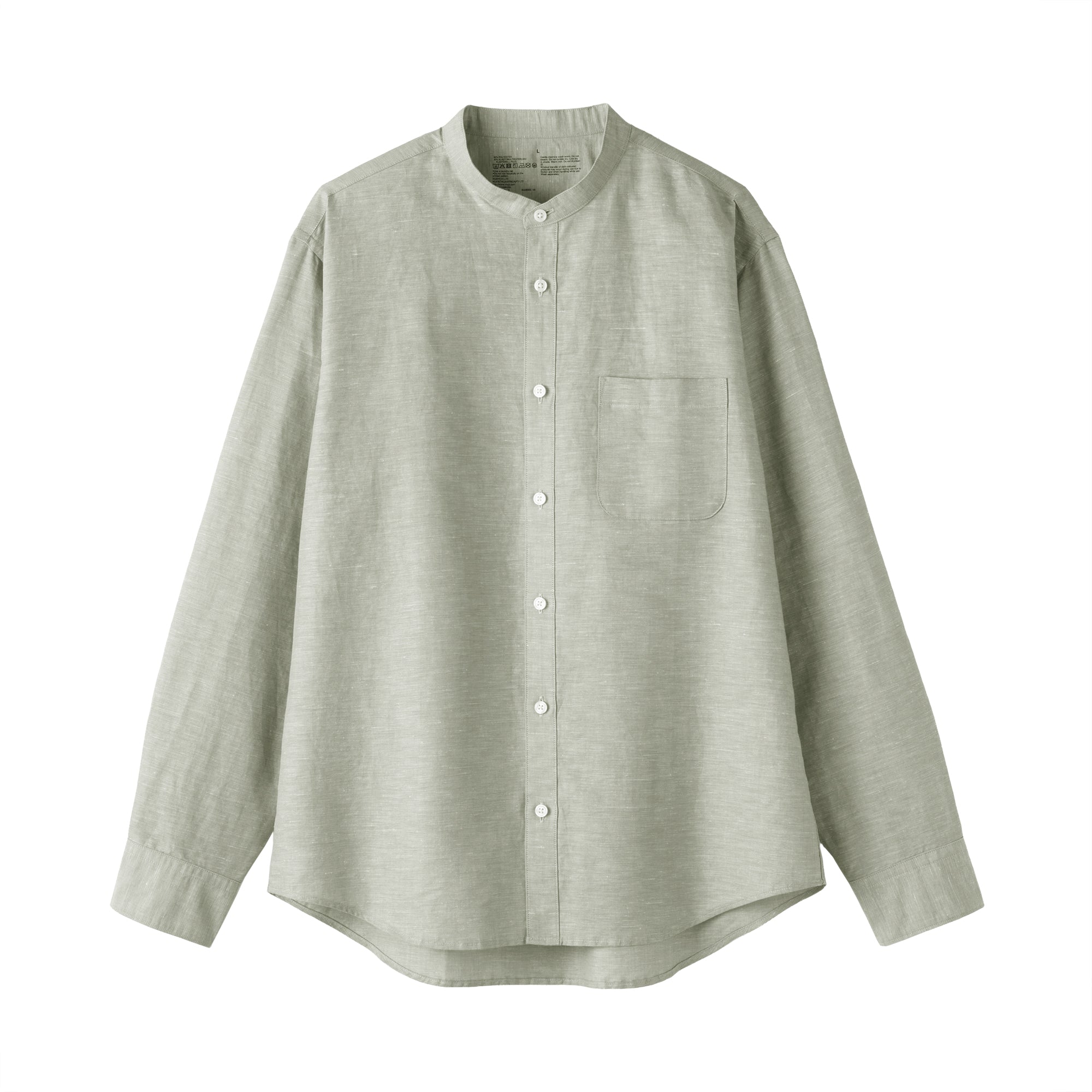 Hemp Cotton Stand Collar Shirt
