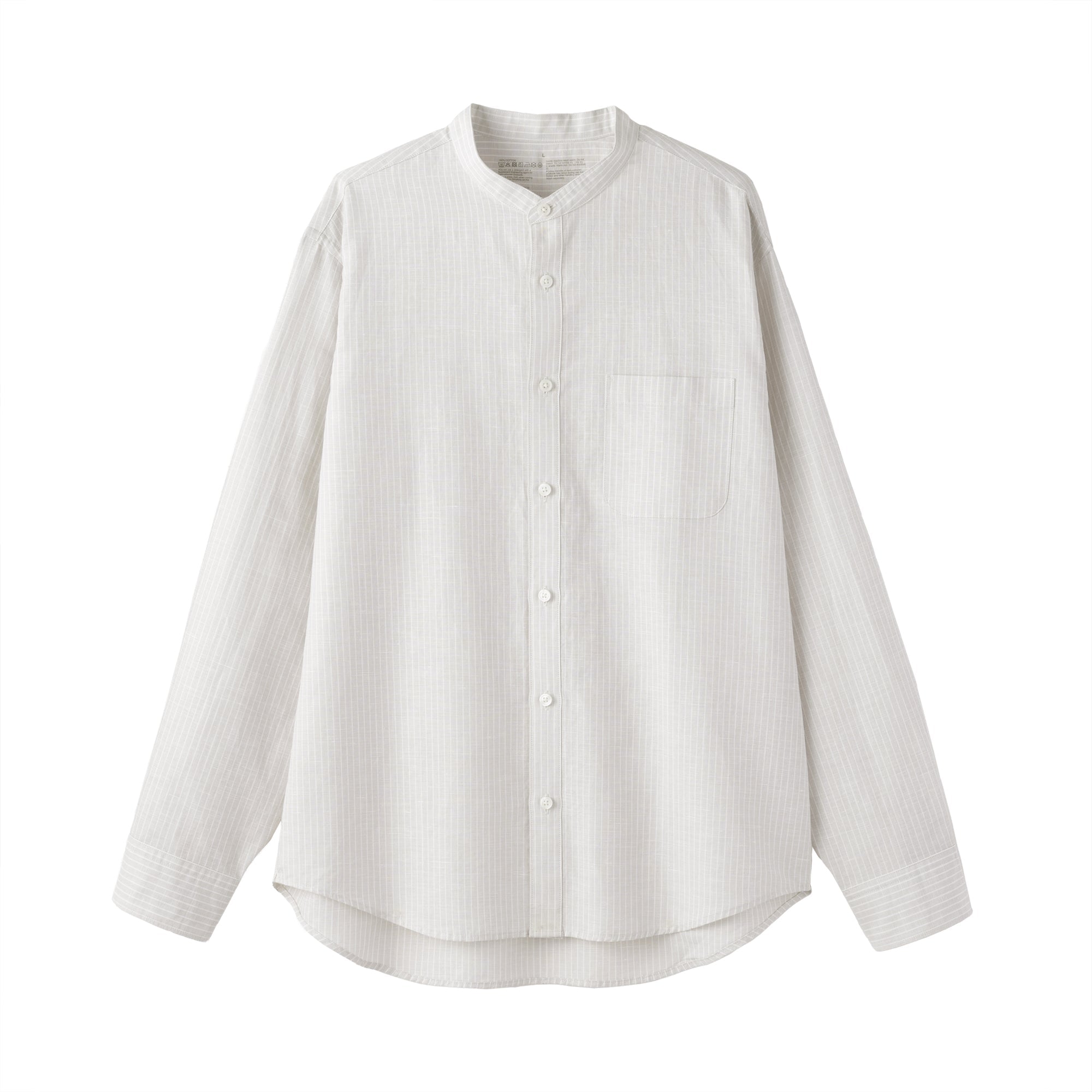 Hemp Cotton Stand Collar Shirt