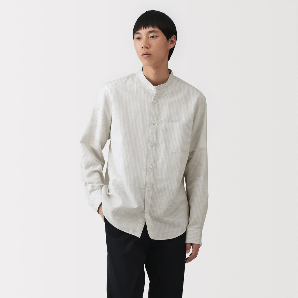 Hemp Cotton Stand Collar Shirt