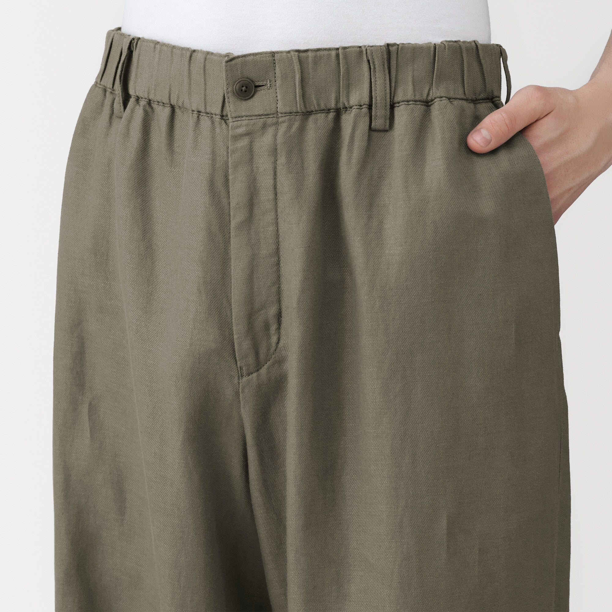 Hemp Cotton Twill Straight Pants