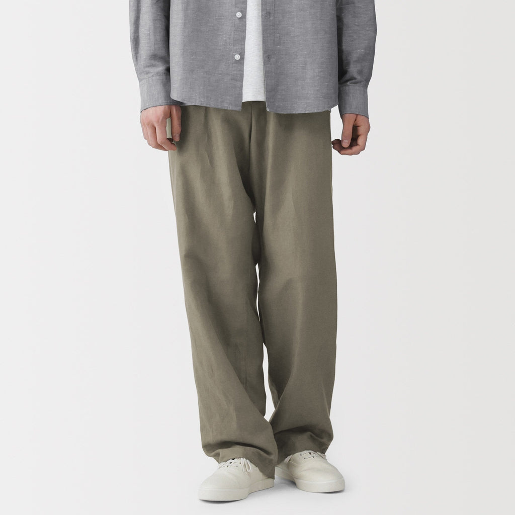 Hemp Cotton Twill Straight Pants