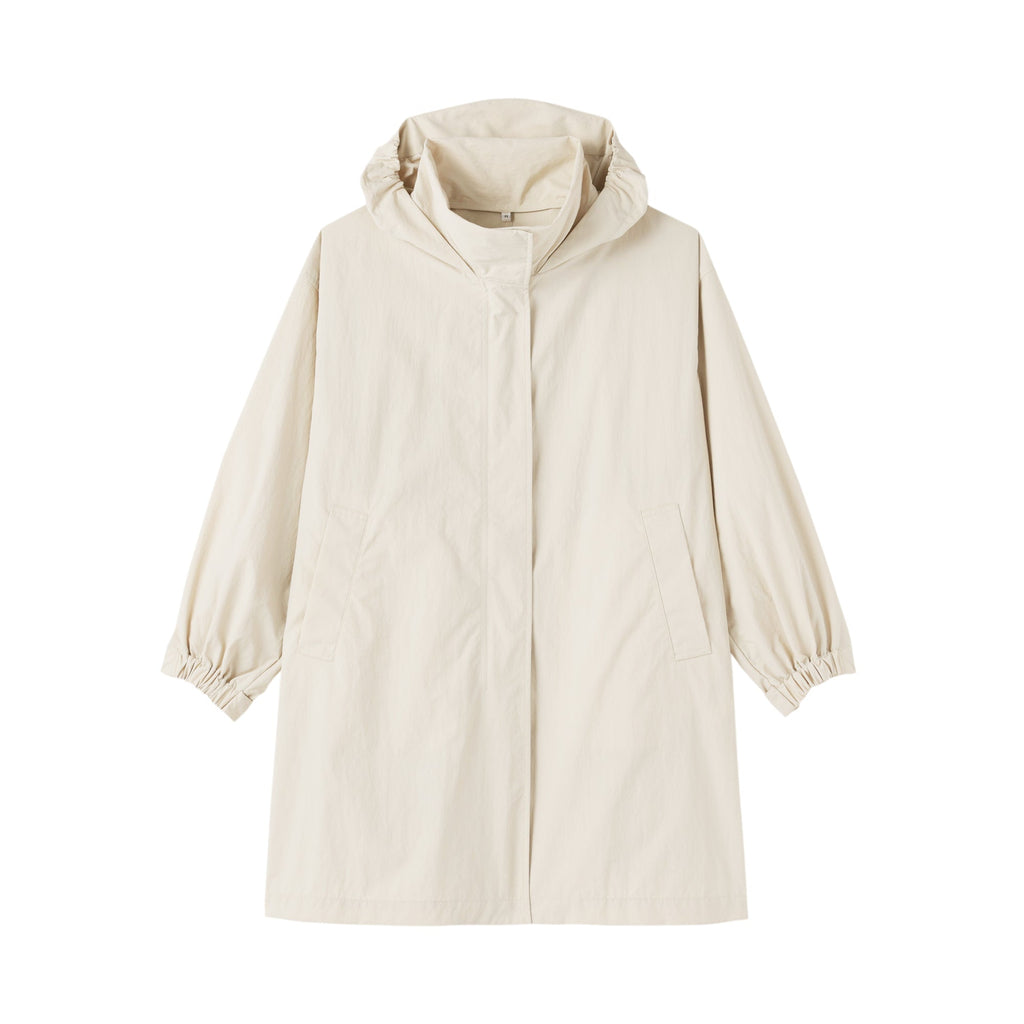 Water Repellent Hooded Long Coat