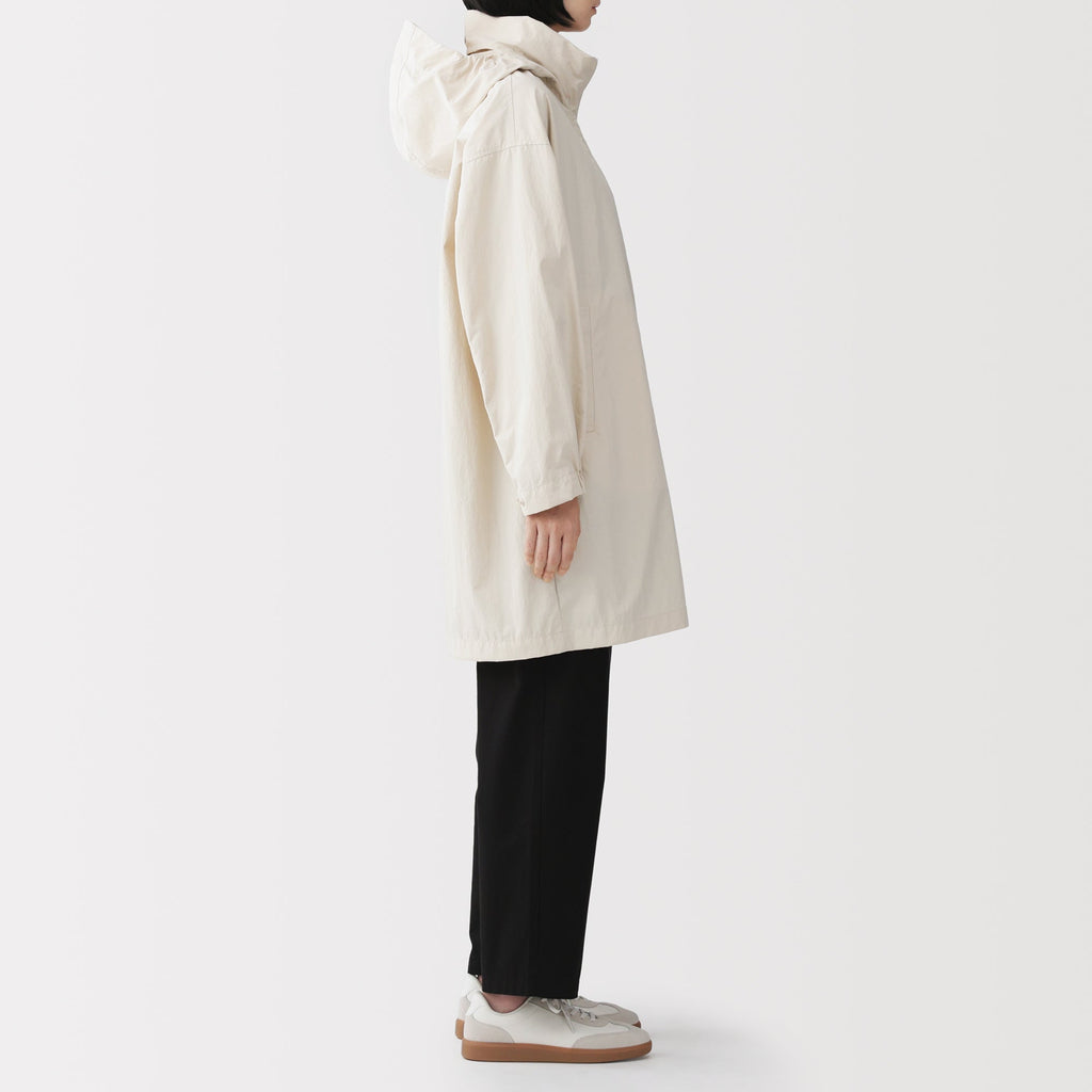 Water Repellent Hooded Long Coat