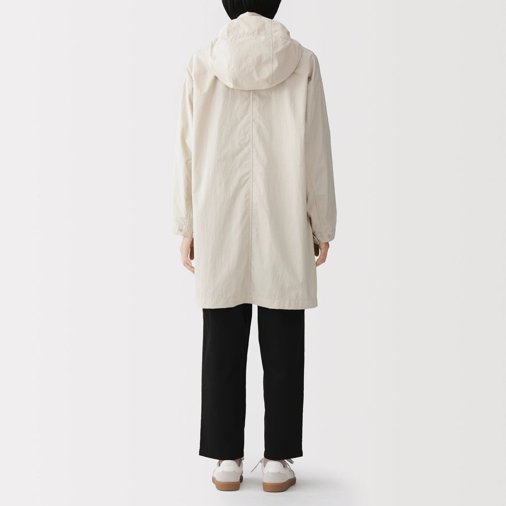 Water Repellent Hooded Long Coat