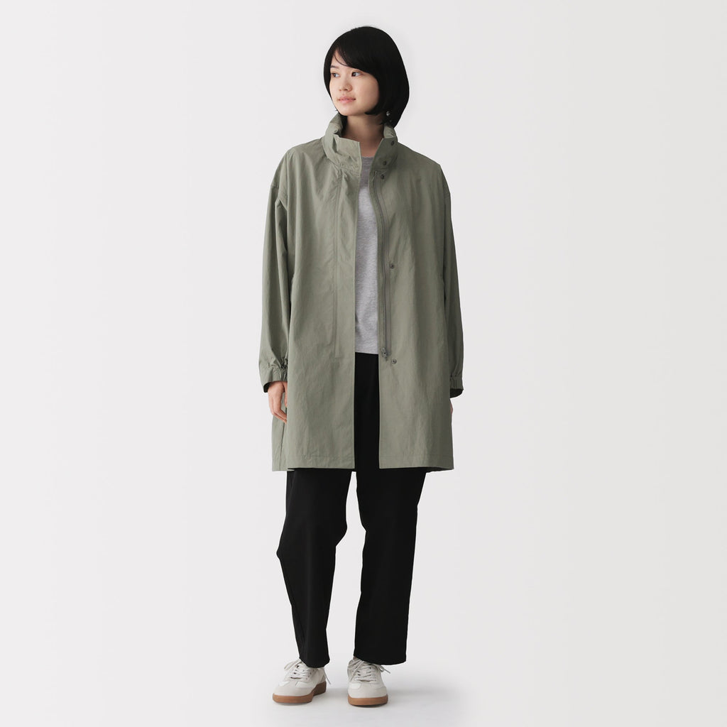 Water Repellent Hooded Long Coat
