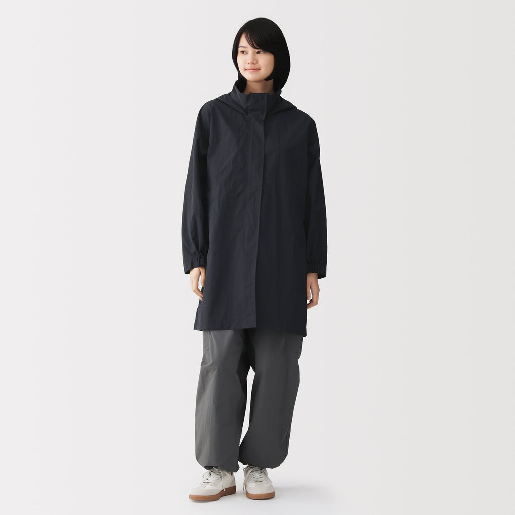 Water Repellent Hooded Long Coat