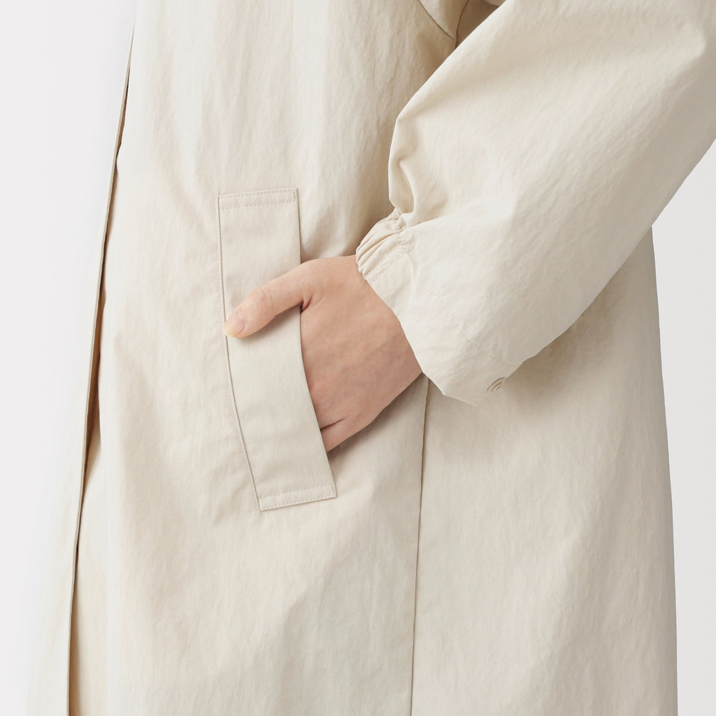 Water Repellent Hooded Long Coat