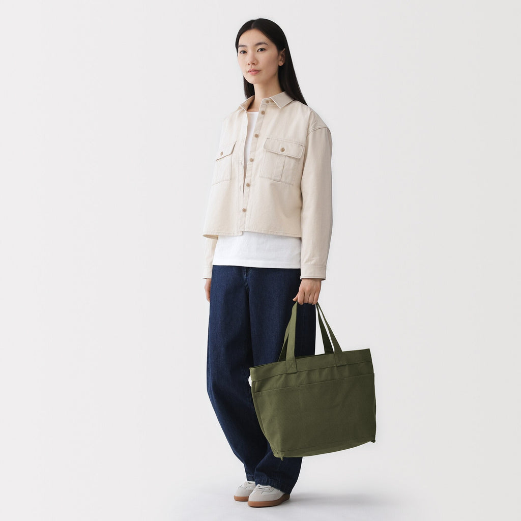 Canvas Wide Tote Bag