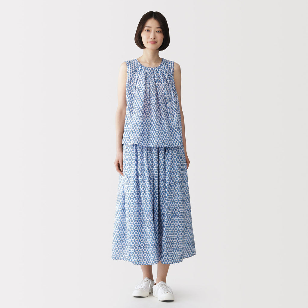 Block Print Sleeveless Blouse