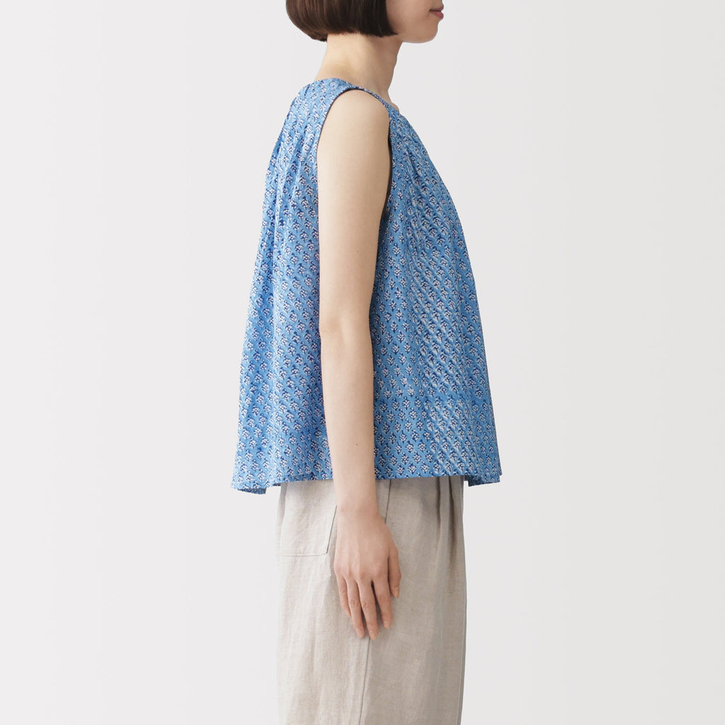 Block Print Sleeveless Blouse