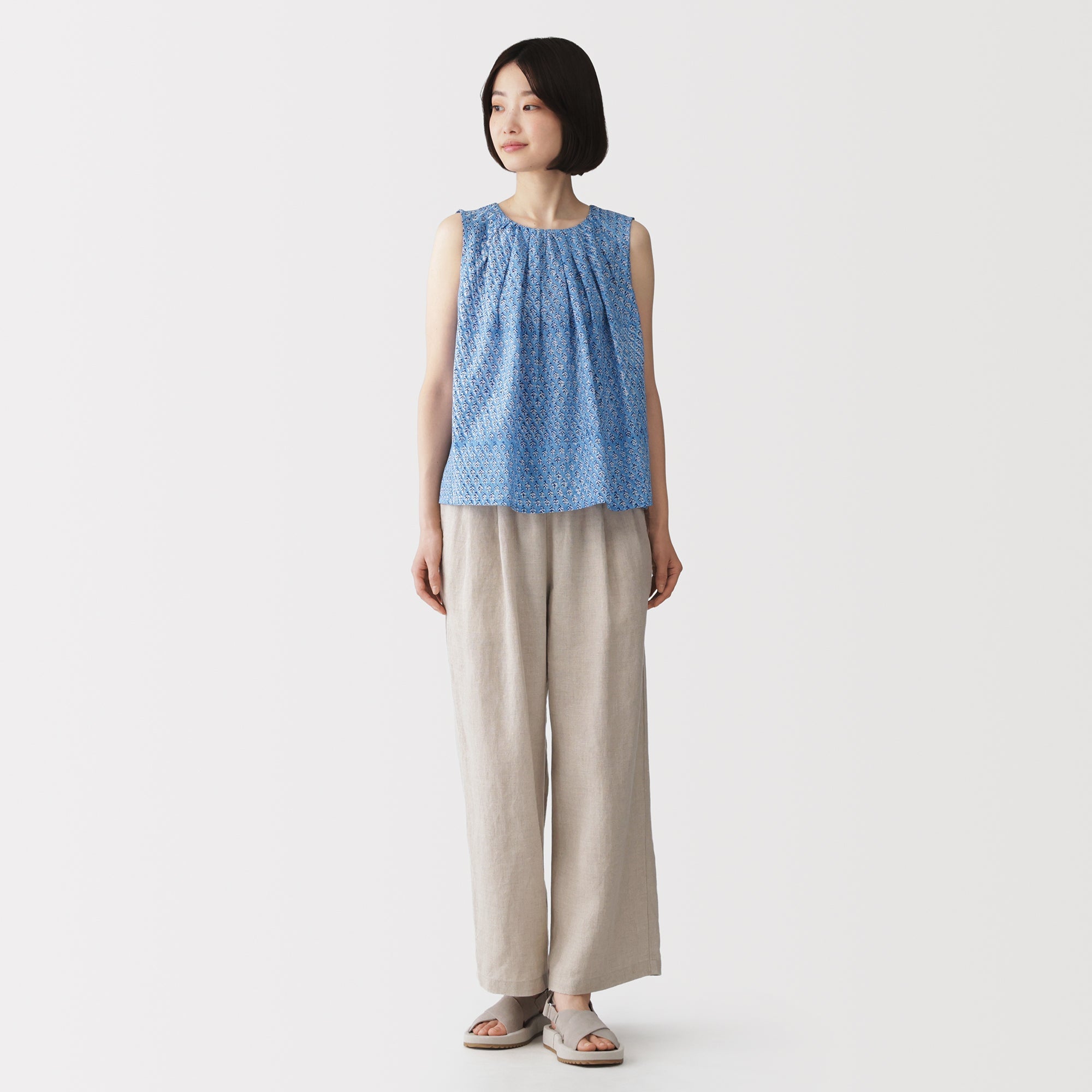 Block Print Sleeveless Blouse