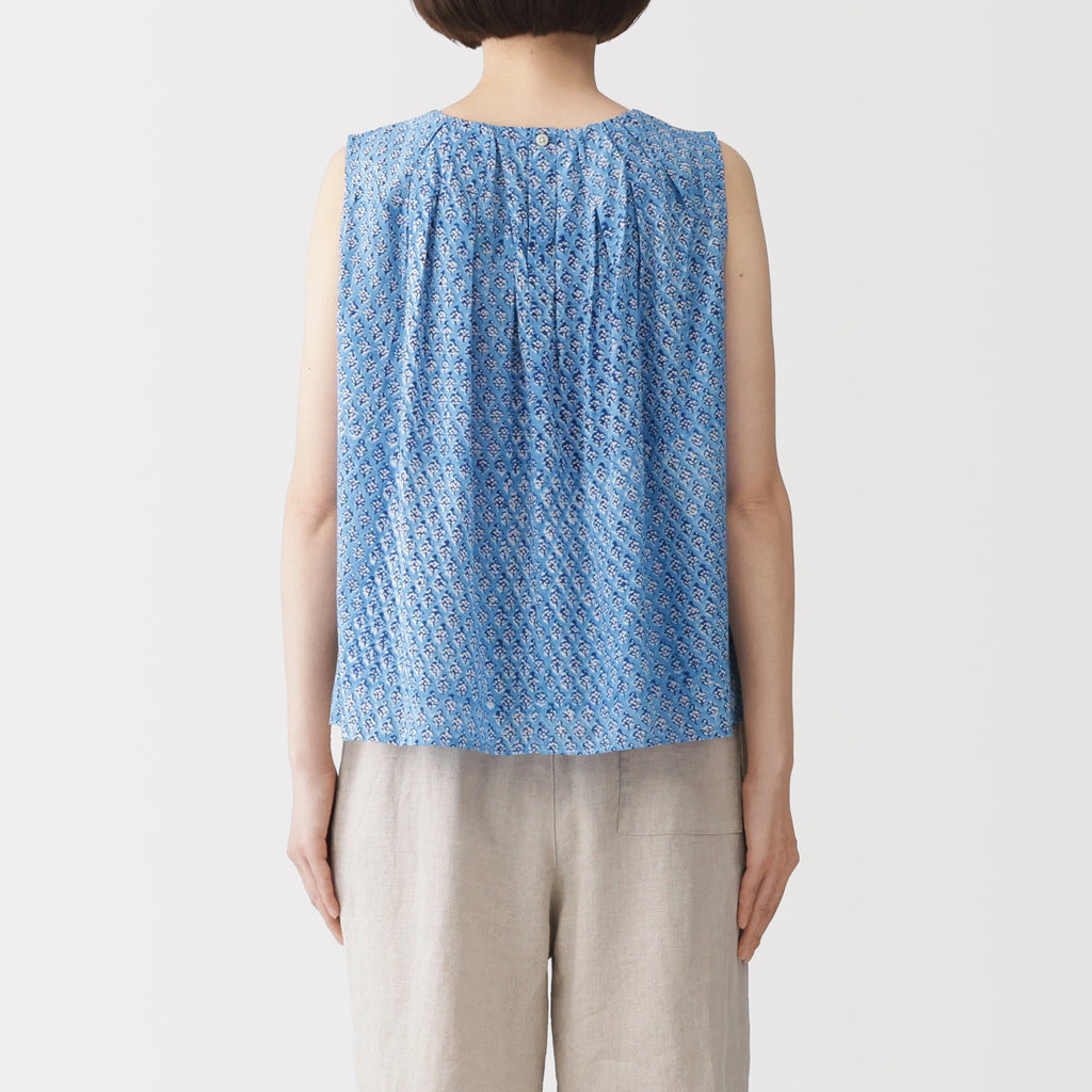 Block Print Sleeveless Blouse
