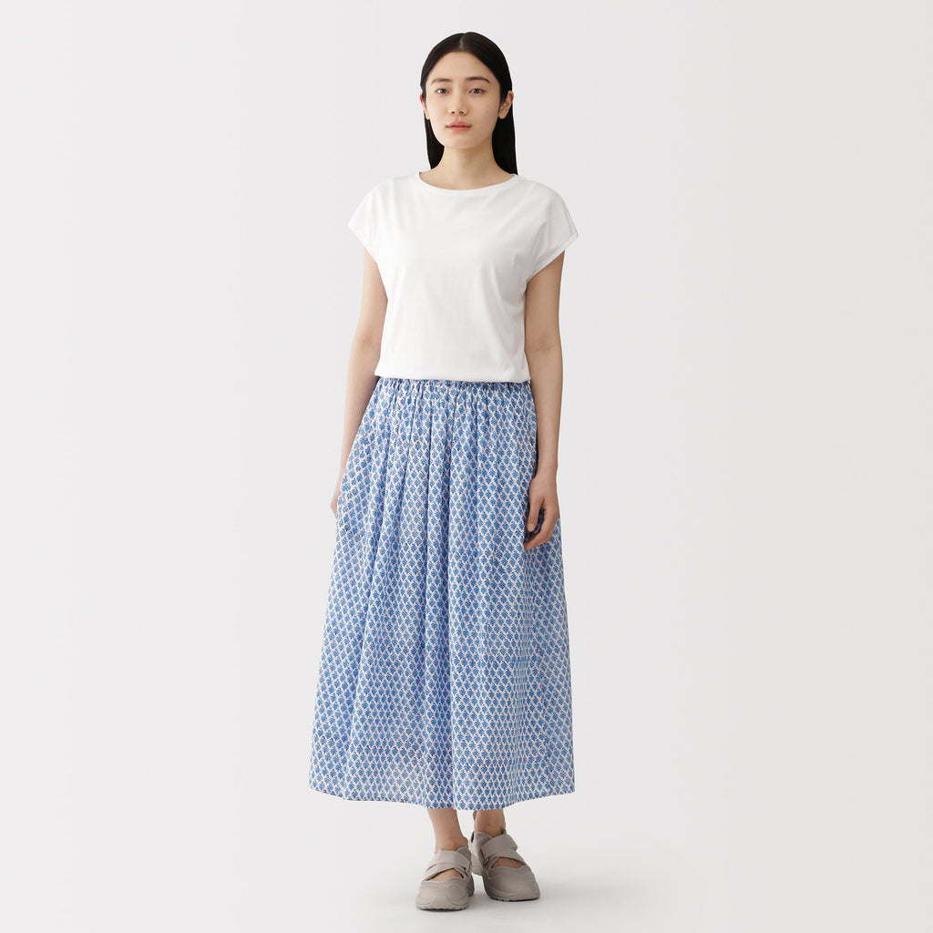 Block Print Gathered Skirt