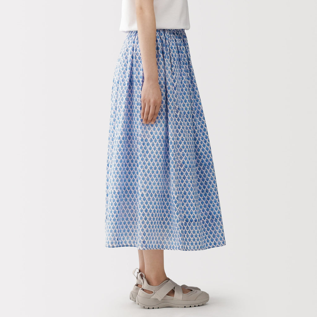 Block Print Gathered Skirt