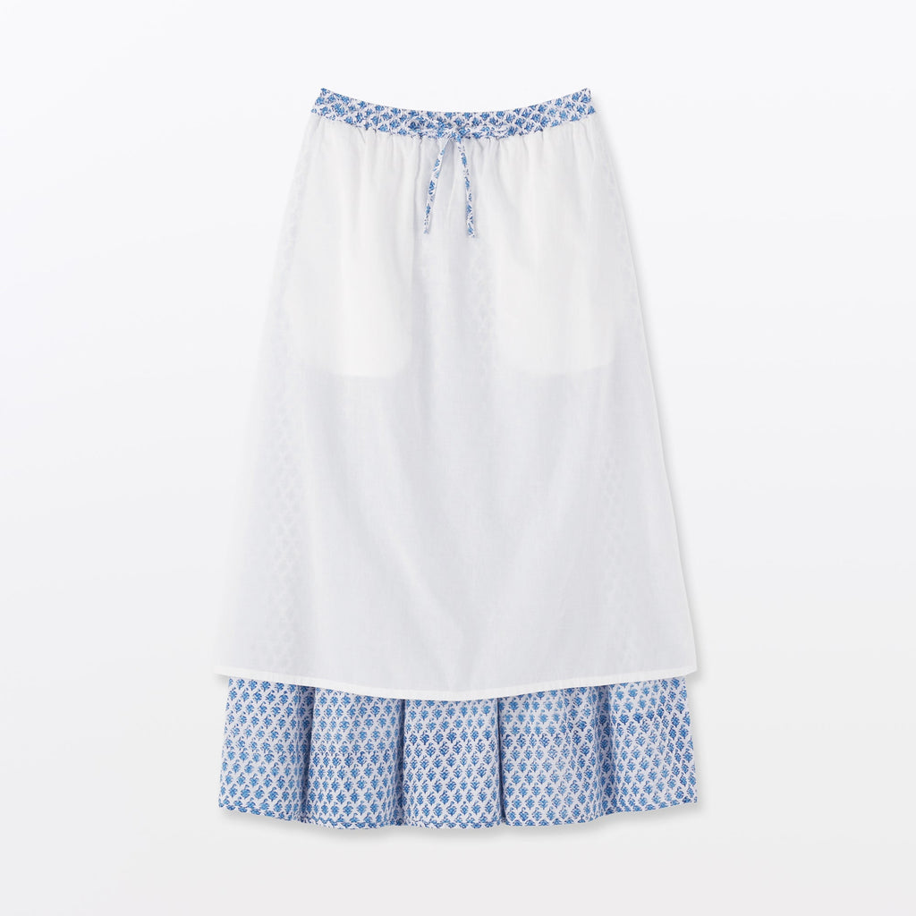 Block Print Gathered Skirt