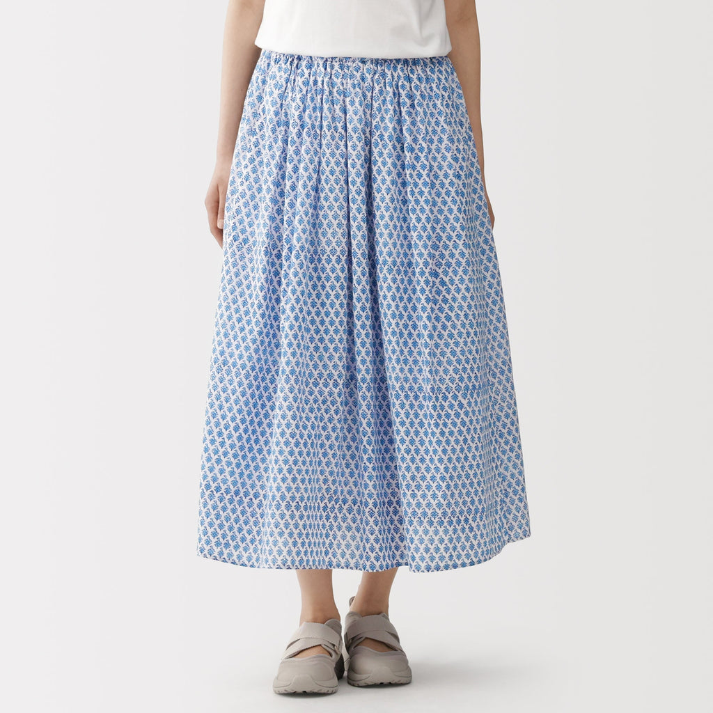 Block Print Gathered Skirt