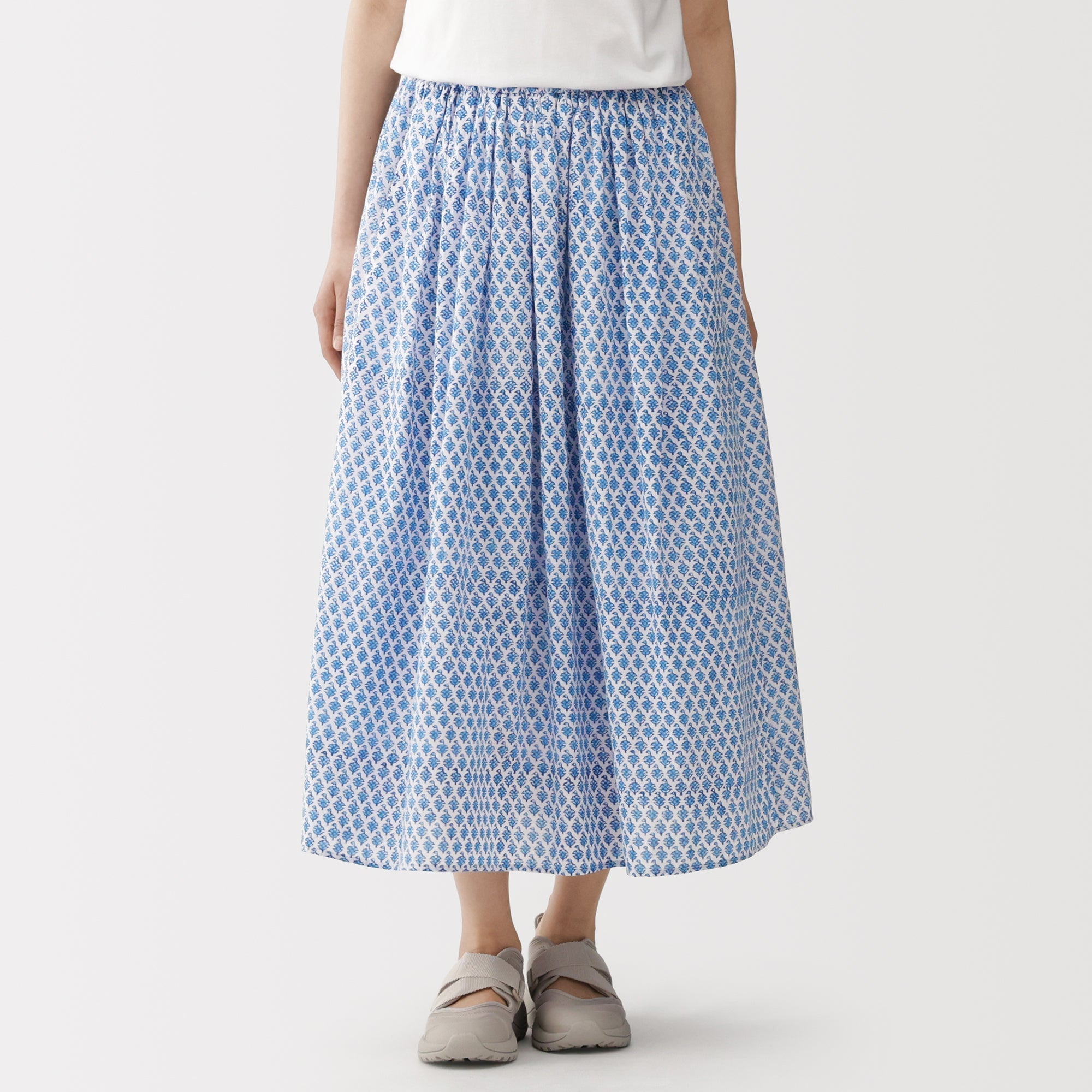 Block Print Gathered Skirt