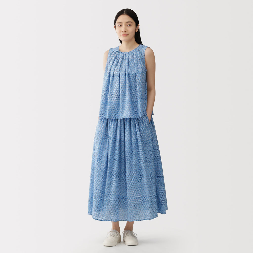 Block Print Gathered Skirt