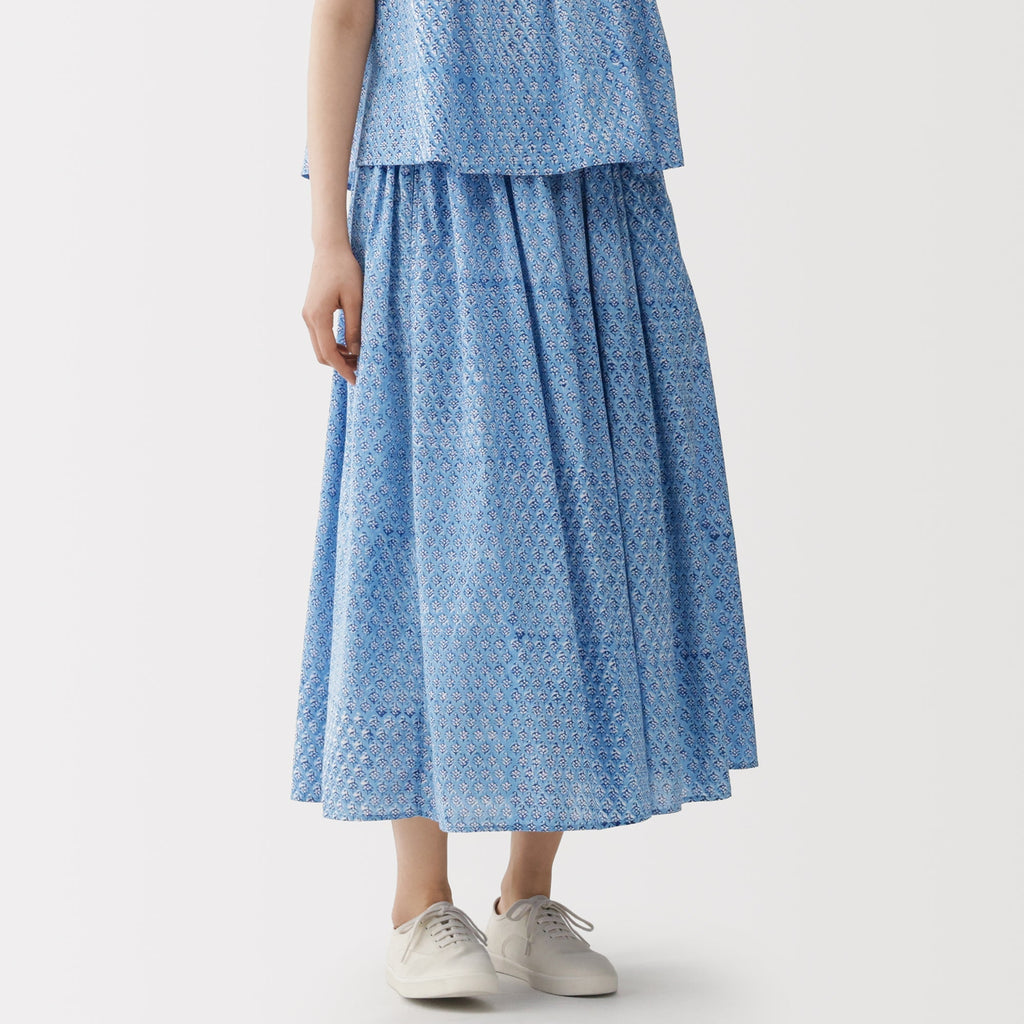 Block Print Gathered Skirt