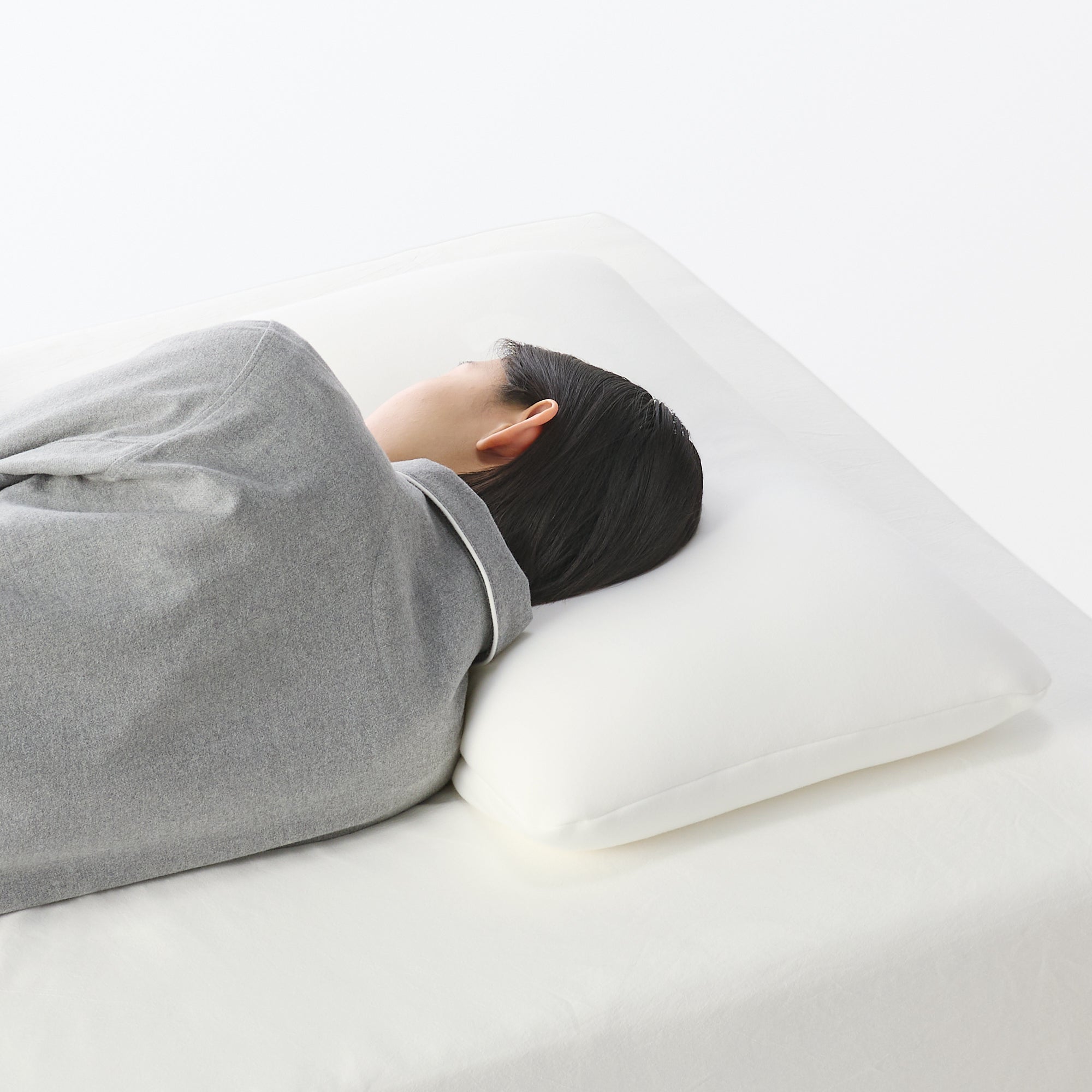 Washable Cover Plump Low Pillow W16.5 x L26.4