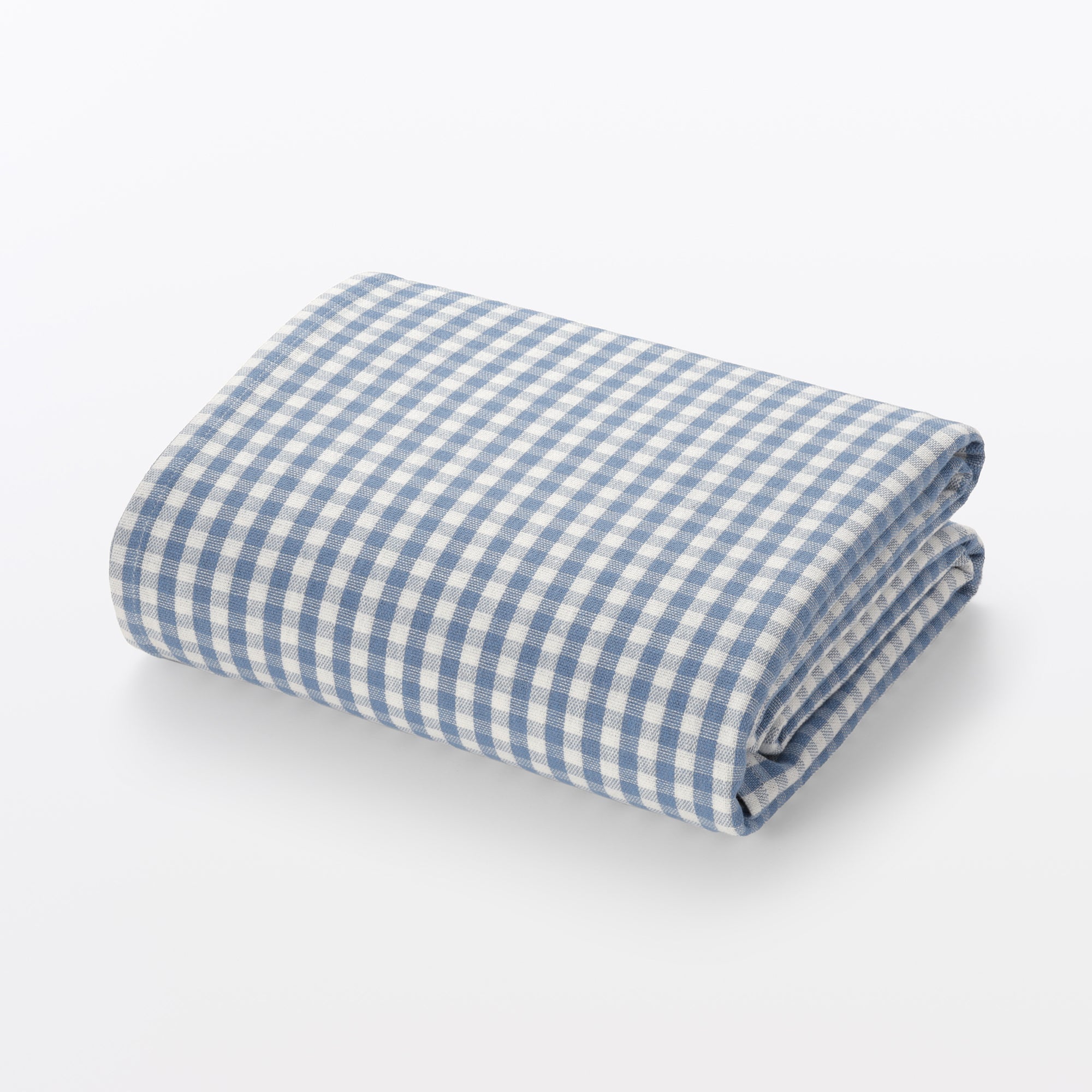 Indian Cotton Tablecloth - Off-white x Blue