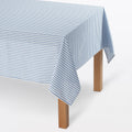 Indian Cotton Tablecloth - Off-white x Blue