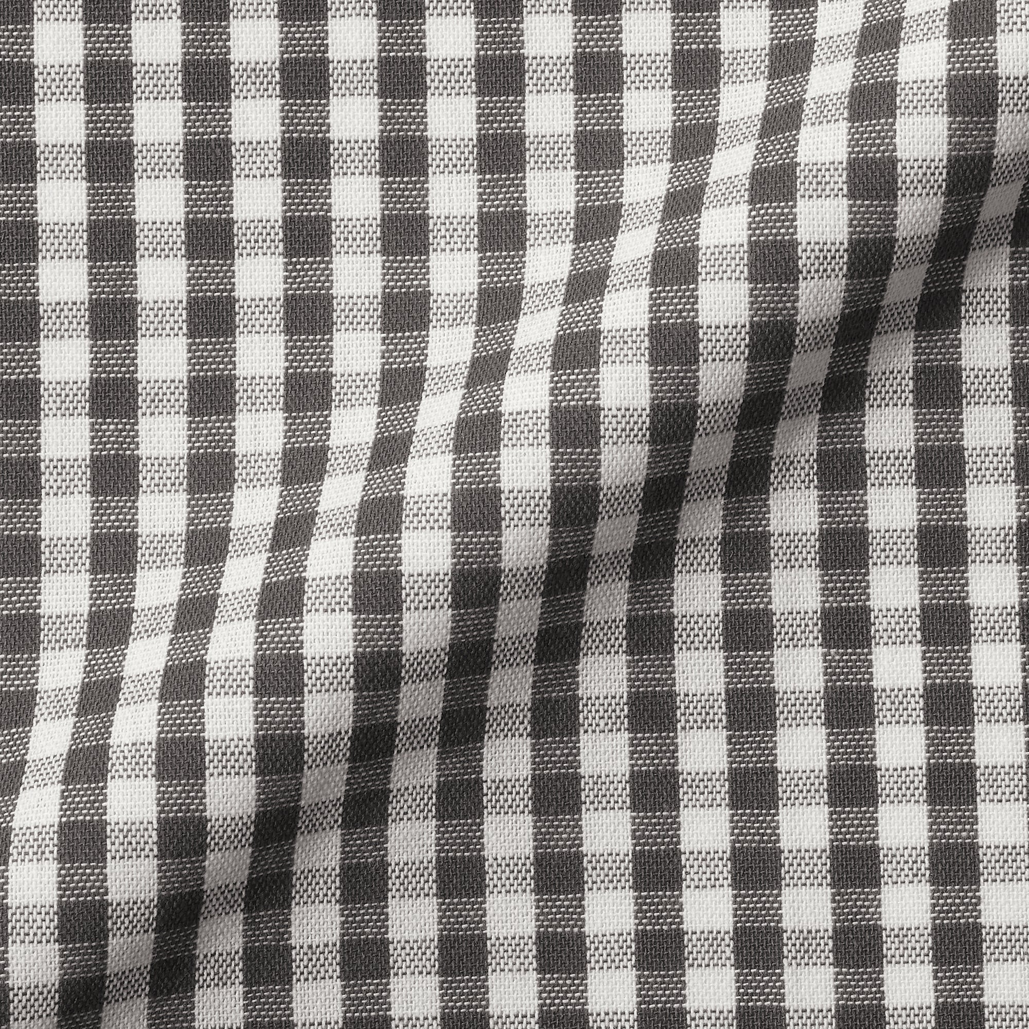 Indian Cotton Tablecloth - Off-white x Charcoal Gray