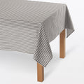 Indian Cotton Tablecloth - Off-white x Charcoal Gray