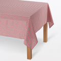 Indian Cotton Tablecloth - Off-white x Red
