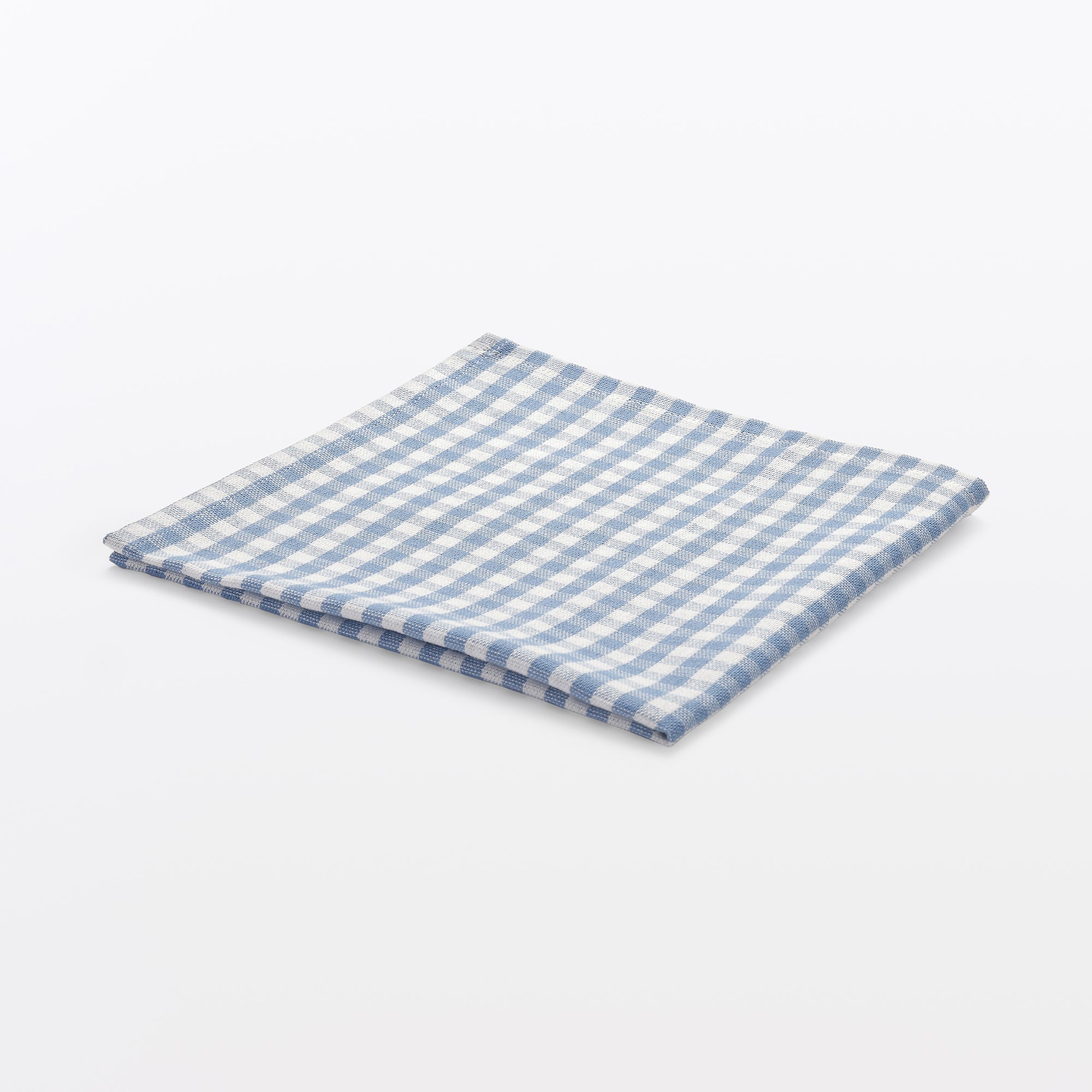 Indian Cotton Napkin - Off-white x Blue