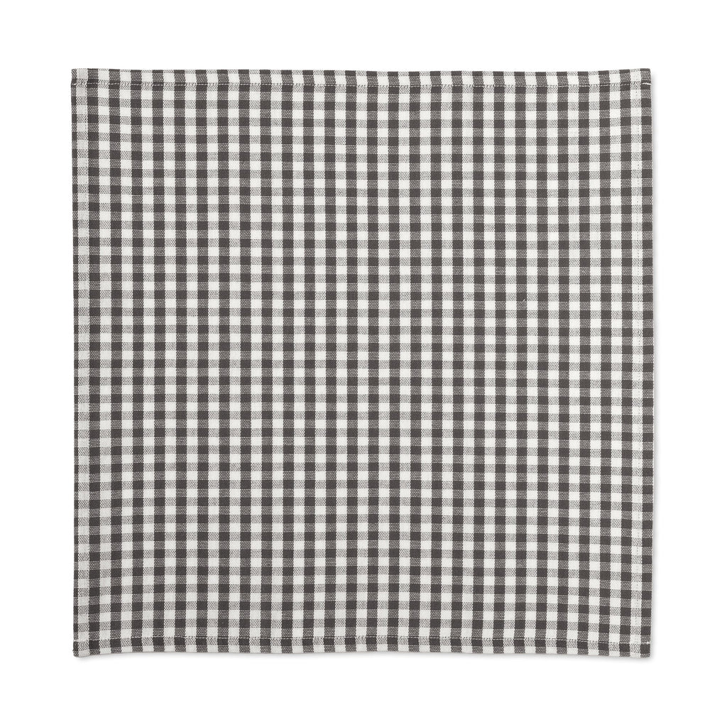 Indian Cotton Napkin - Off-white x Charcoal Gray