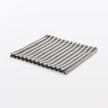 Indian Cotton Napkin - Off-white x Charcoal Gray