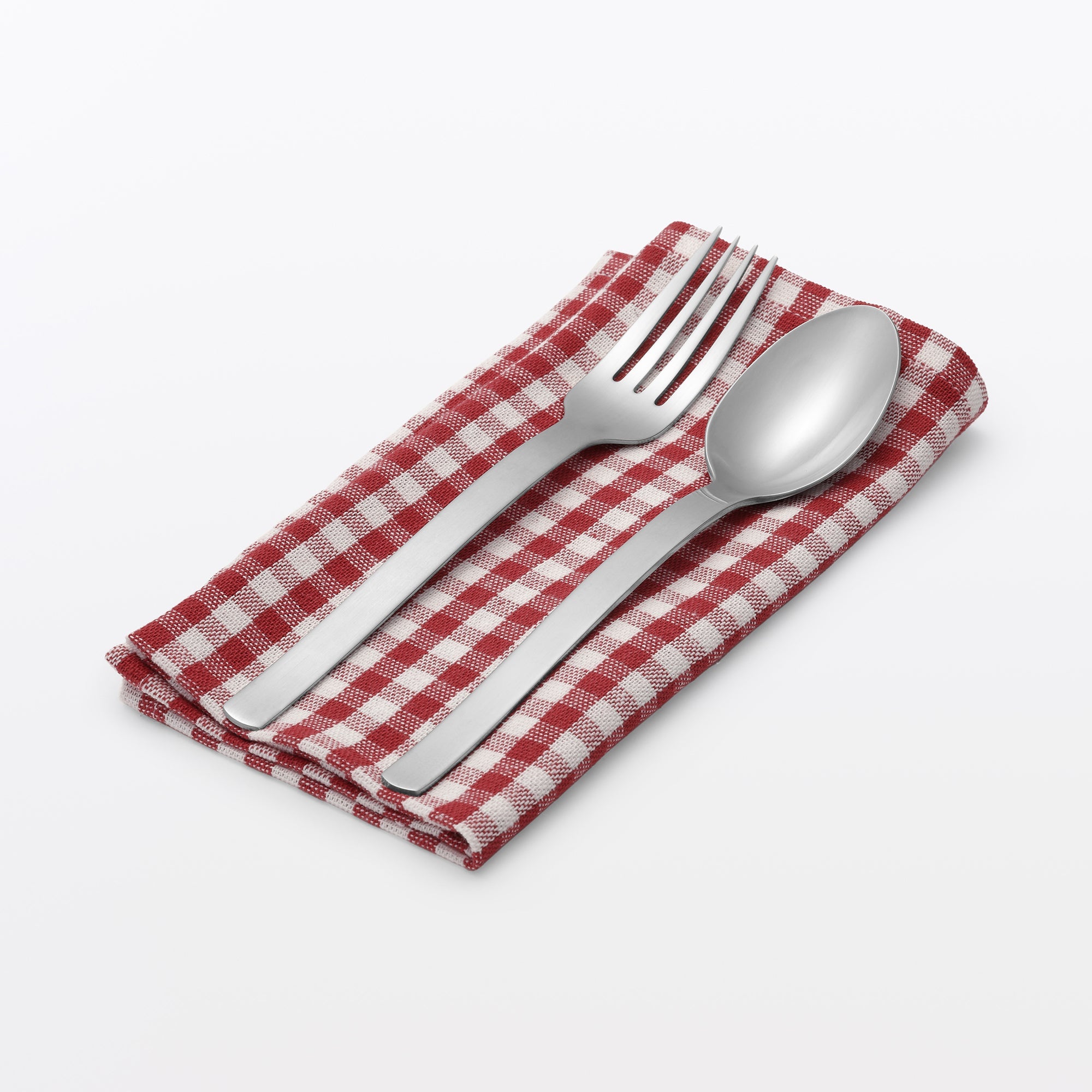 Indian Cotton Napkin - Off-white x Red