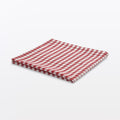 Indian Cotton Napkin - Off-white x Red