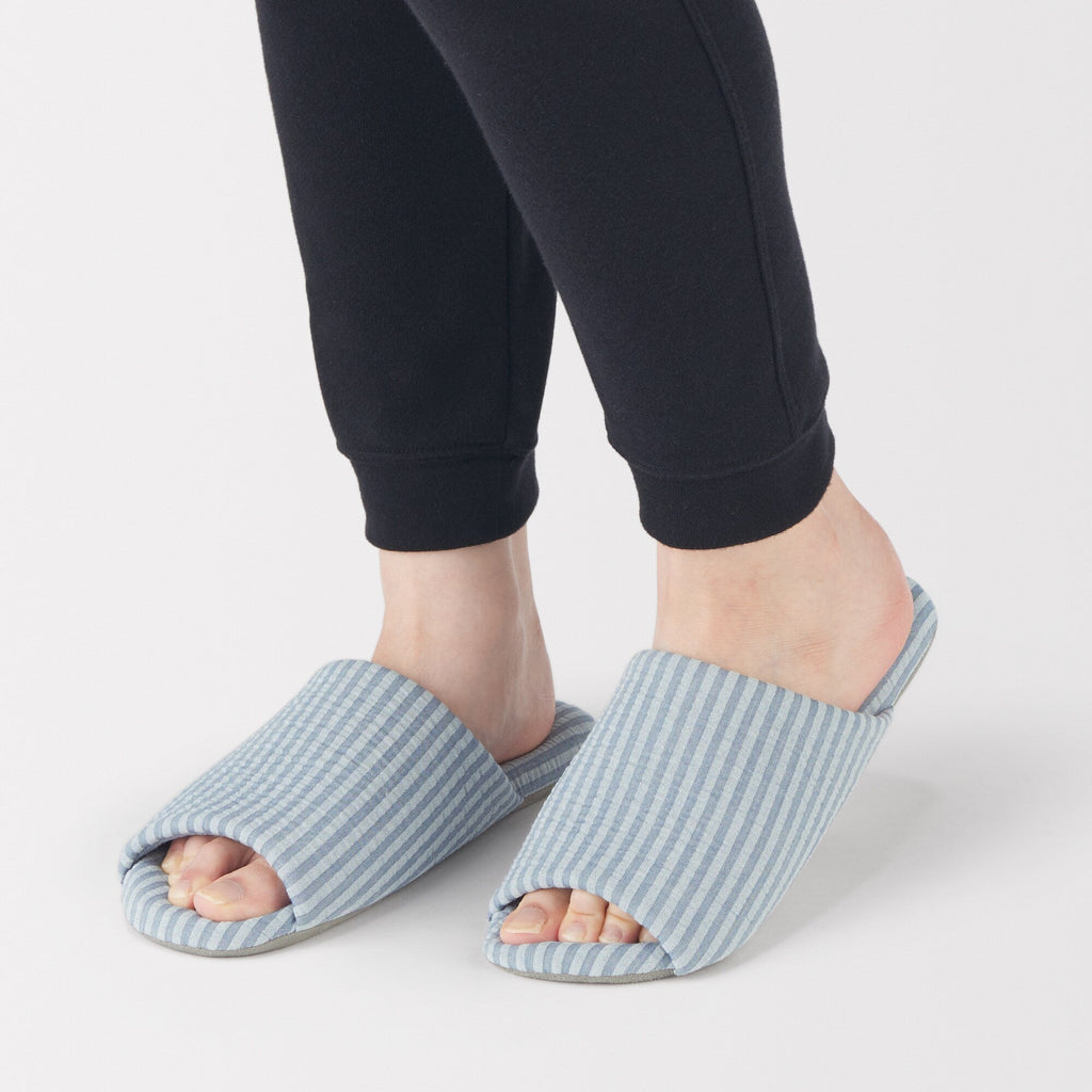 Cotton Seersucker Soft Slippers