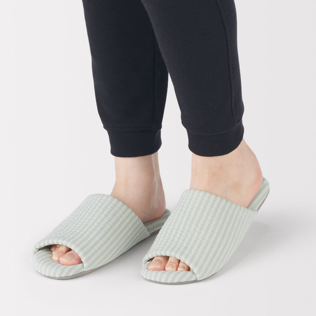 Cotton Seersucker Soft Slippers