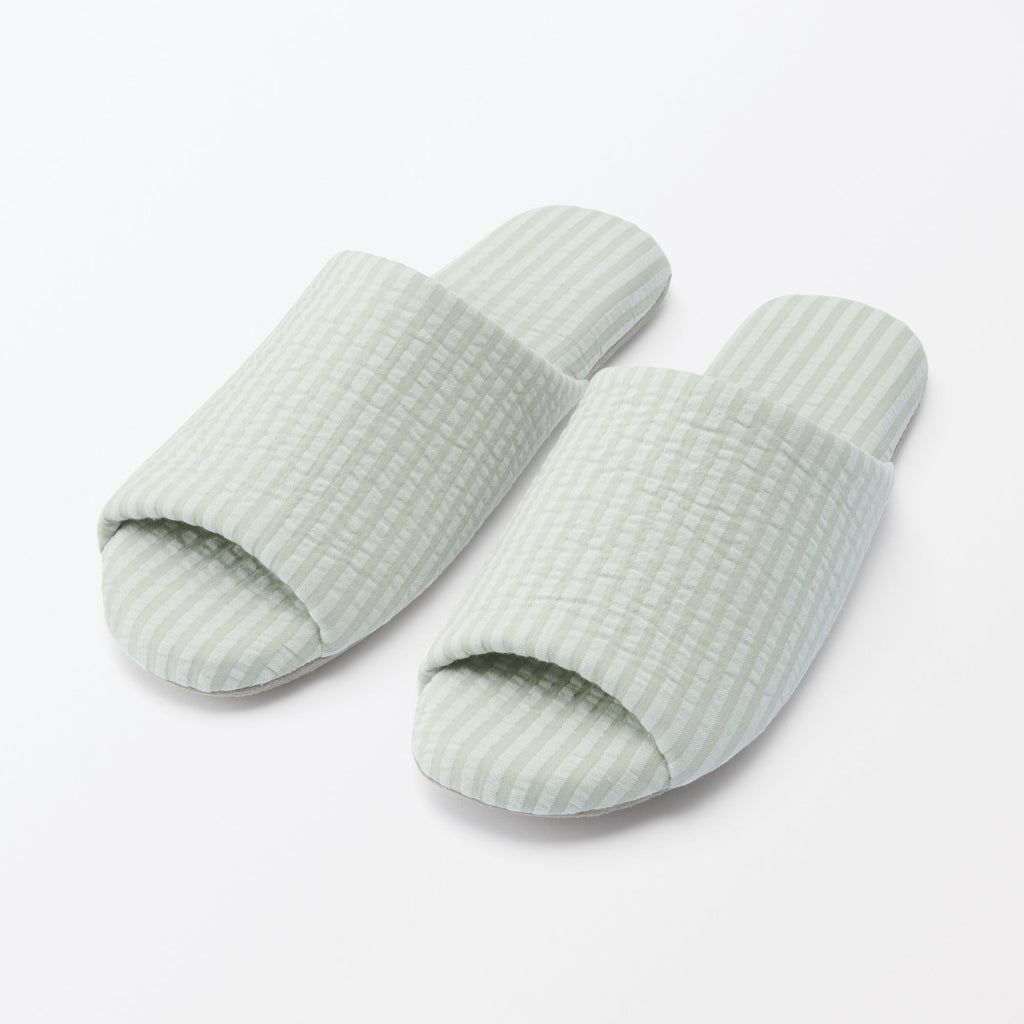Cotton Seersucker Soft Slippers