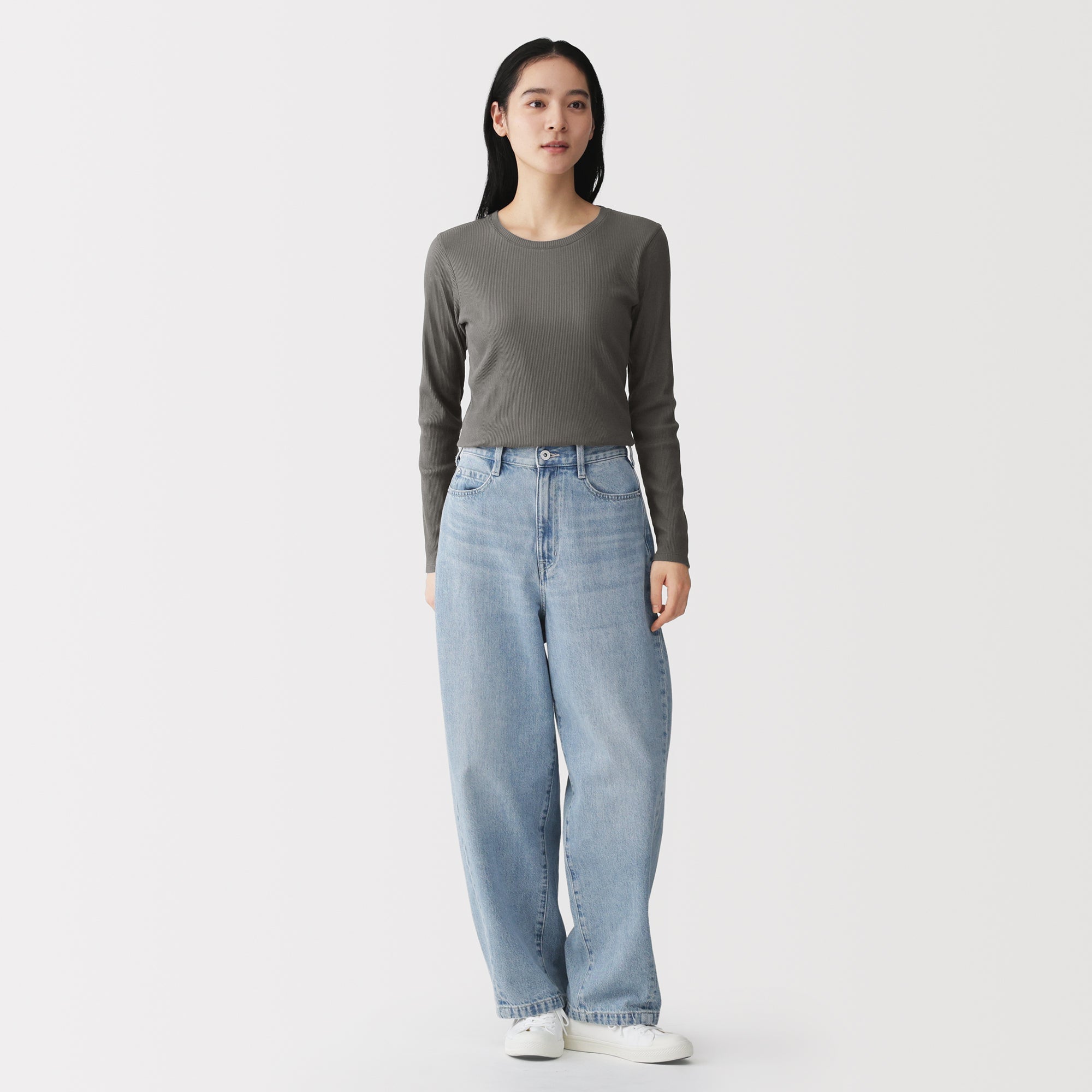 Lyocell Blend Rib T-Shirt